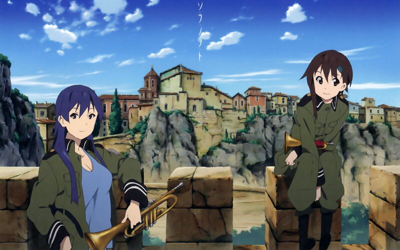 Two Girls with Trumpets