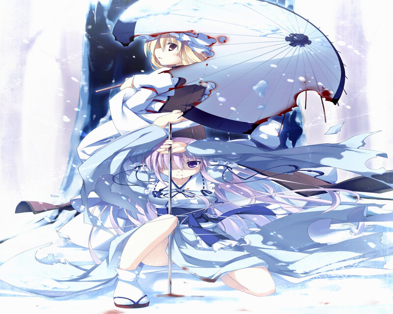 Two Girls with Umbrella