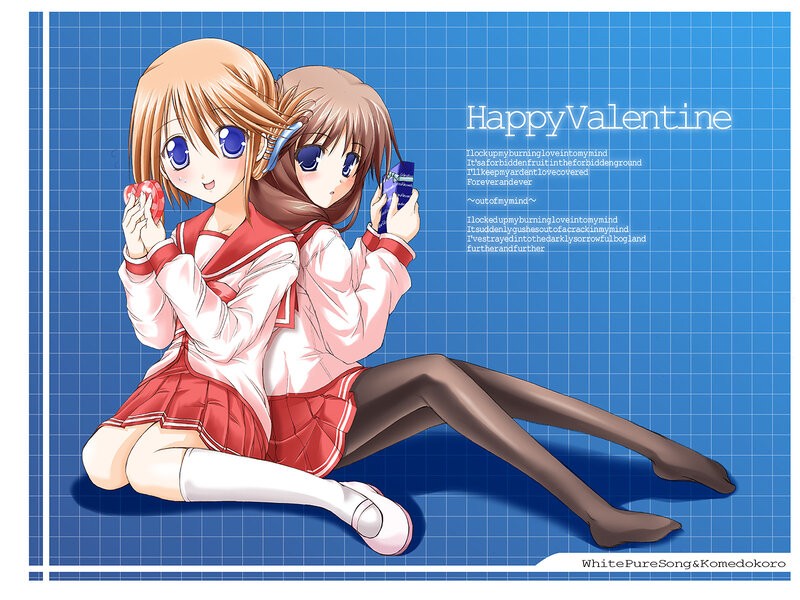 Two girls with Valentine's treats