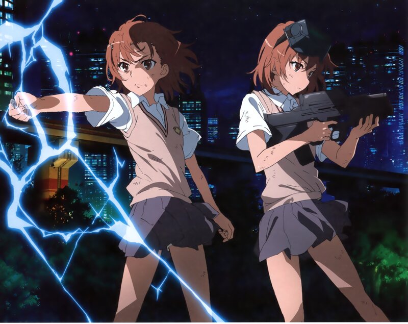 Two Girls with Weapons — Blue, Dramatic, Night