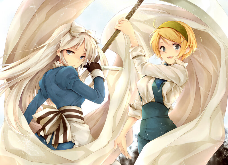 Two Girls with Weapons — Blue, Dynamic