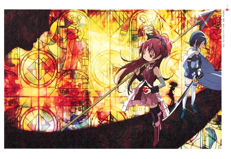 Two Girls with Weapons — Red, Dramatic, Anime, Swords