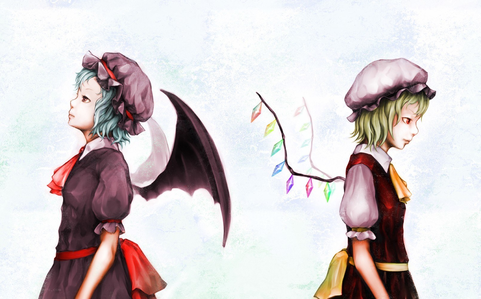 two girls with wings