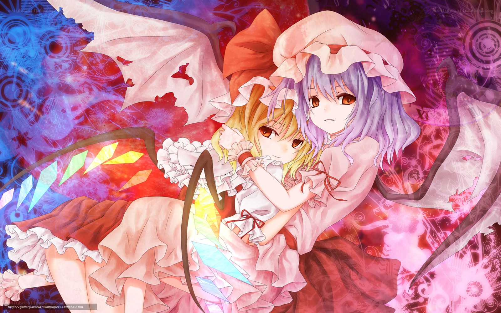 Two girls with wings