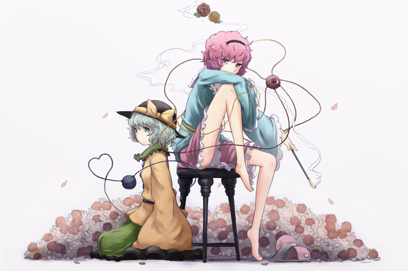 Two Girls with Yarn