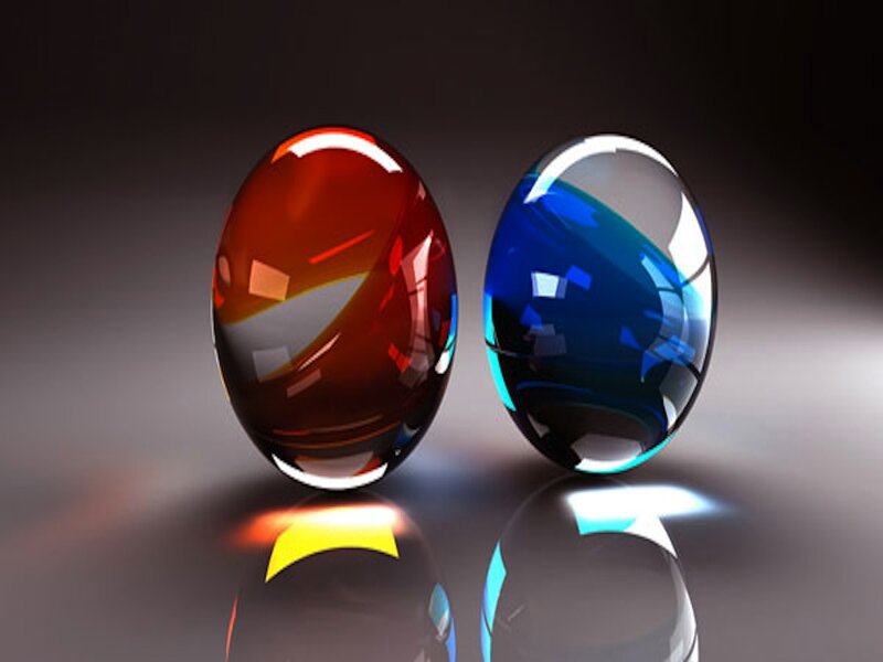 Two Glass Eggs