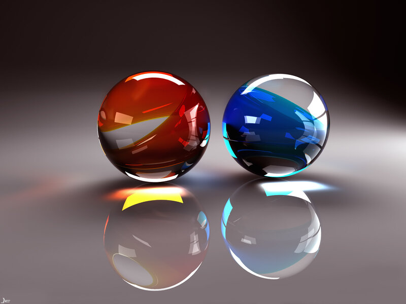 Two Glass Spheres