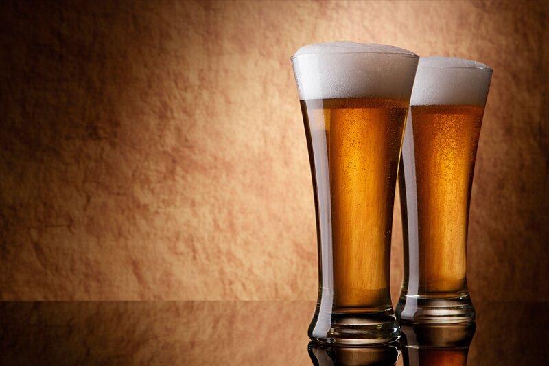 Two Glasses of Beer — Brown
