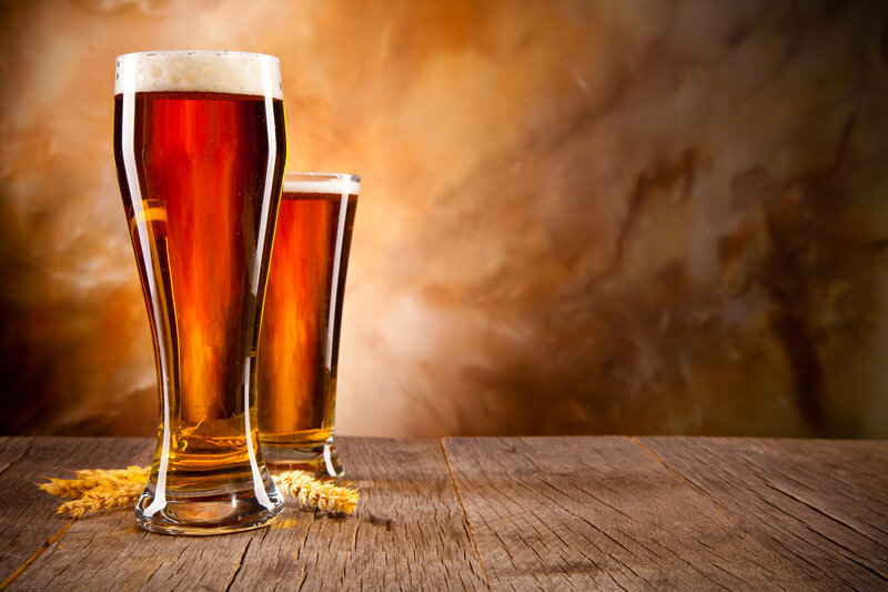 Two Glasses of Beer — Brown, Warm