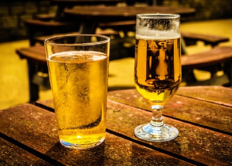 Two Glasses of Beer — Yellow