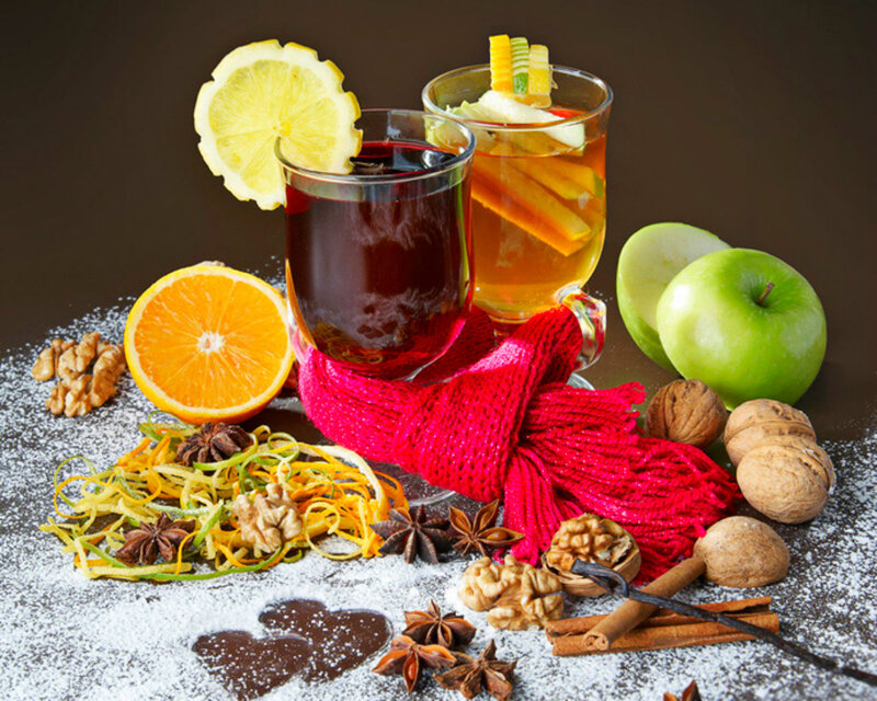 Two Glasses of Mulled Drink