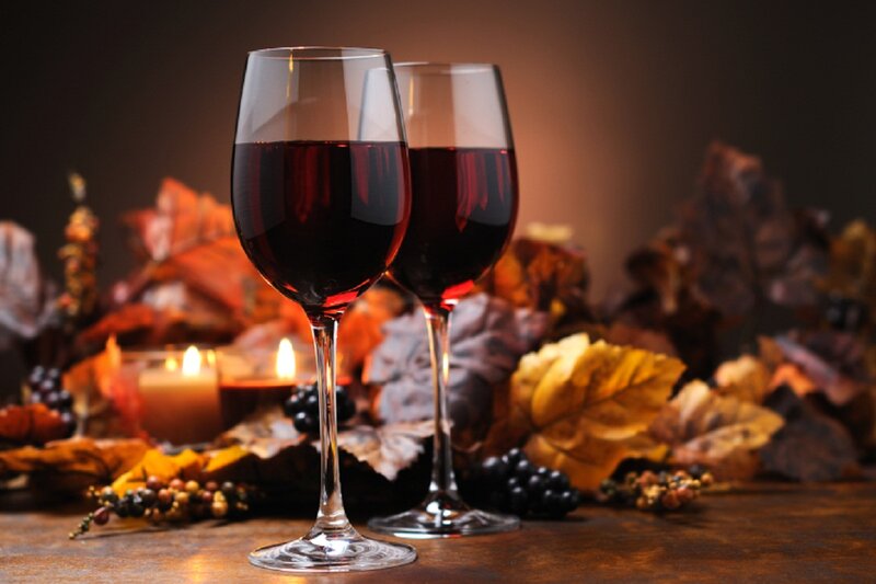 Two Glasses of Red Wine — Brown
