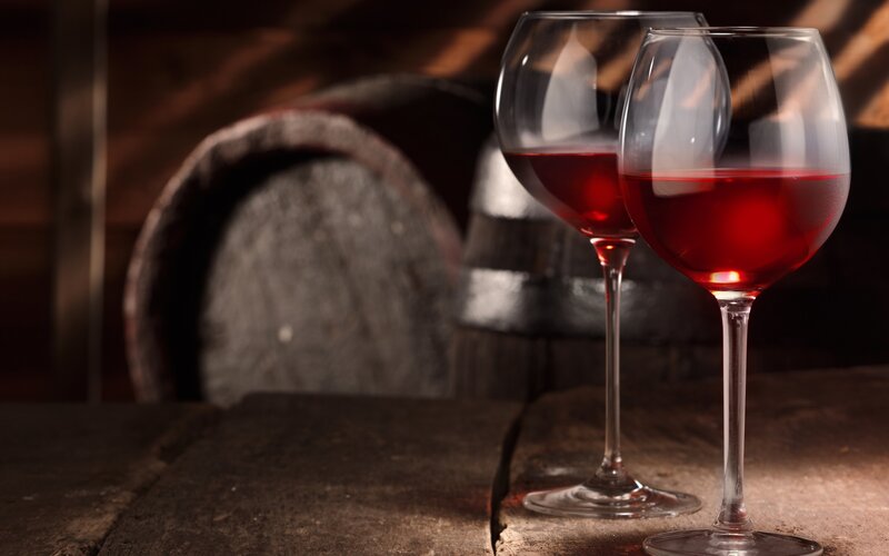 Two Glasses of Red Wine — Dramatic