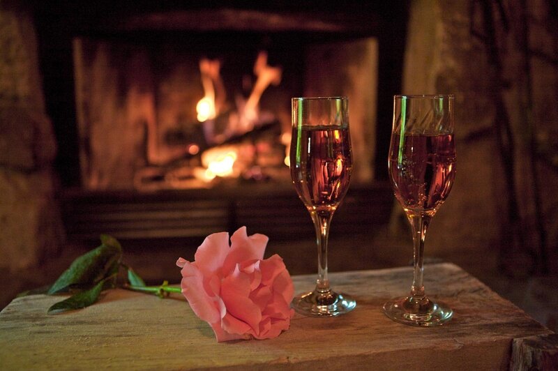 Two Glasses of Rose Wine — Pink