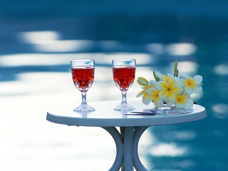 Two Glasses on Table