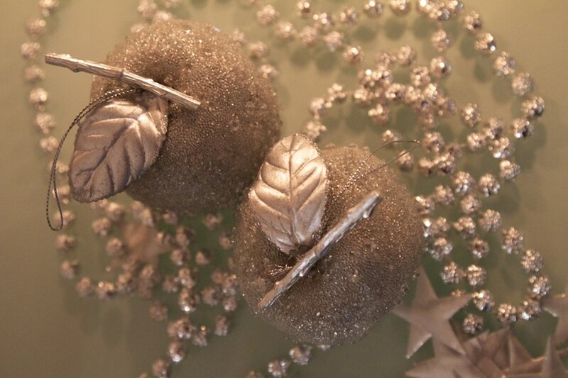 Two Glittery Ornaments