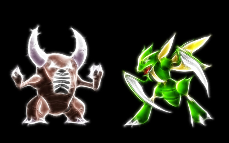 Two Glowing Creatures