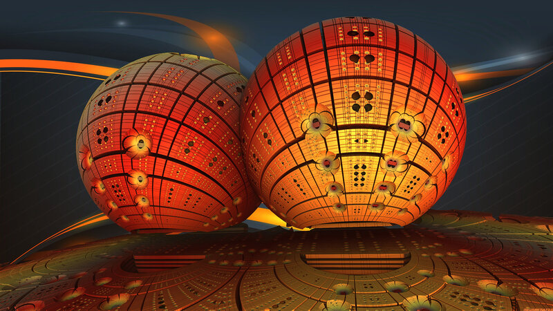 Two Glowing Spheres