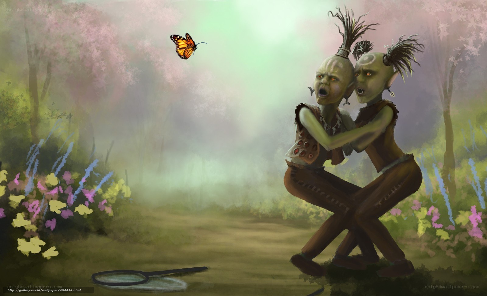 Two goblins in a forest
