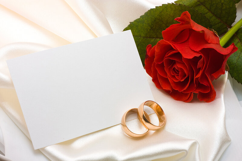 Two Gold Rings and a Rose — Red