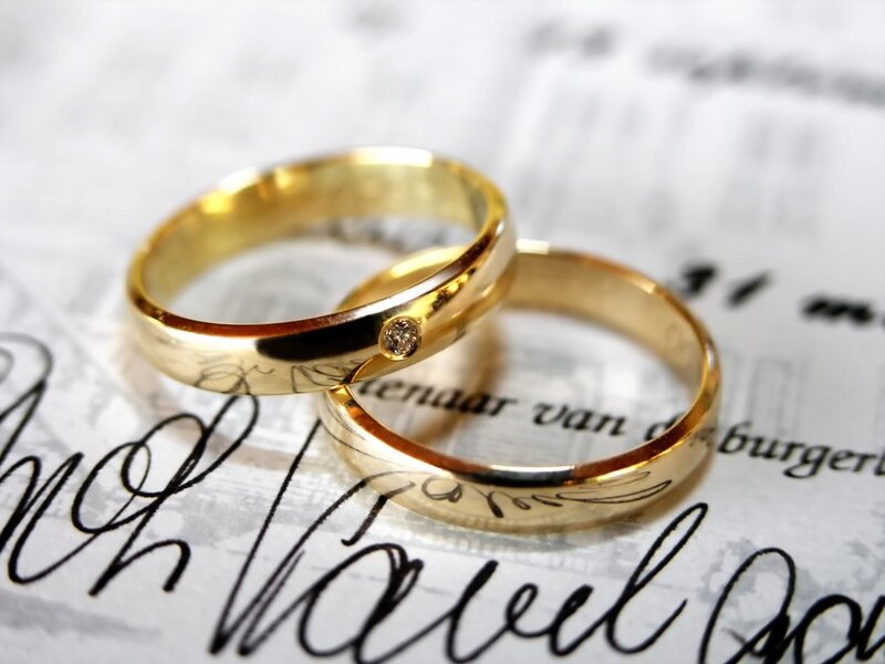 Two Gold Wedding Rings — Formal