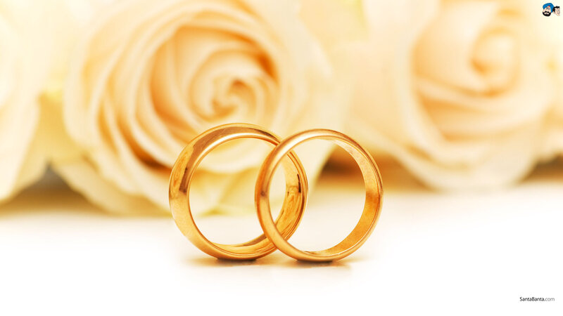 Two Gold Wedding Rings — Romantic, Photograph