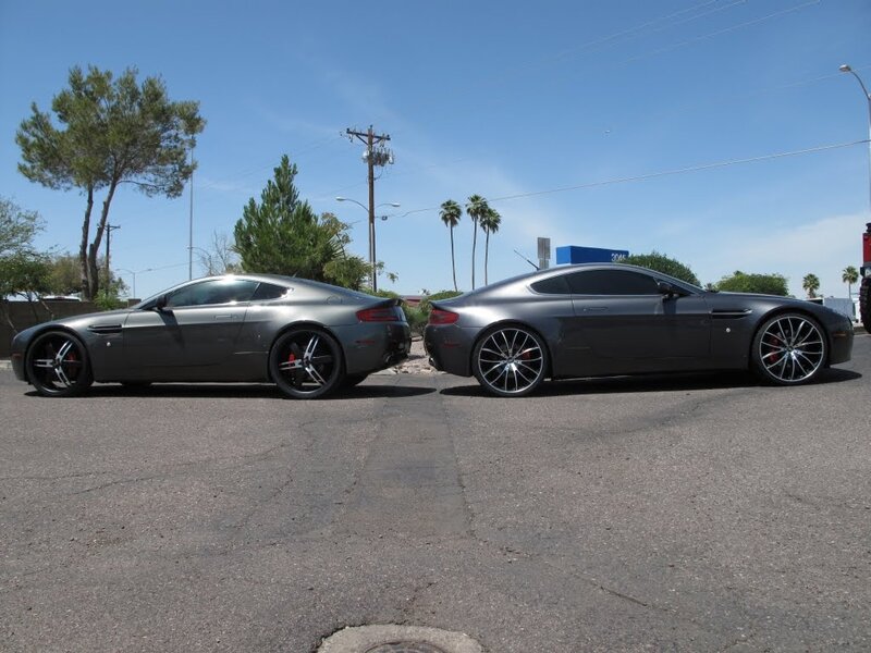 Two Gray Sports Cars