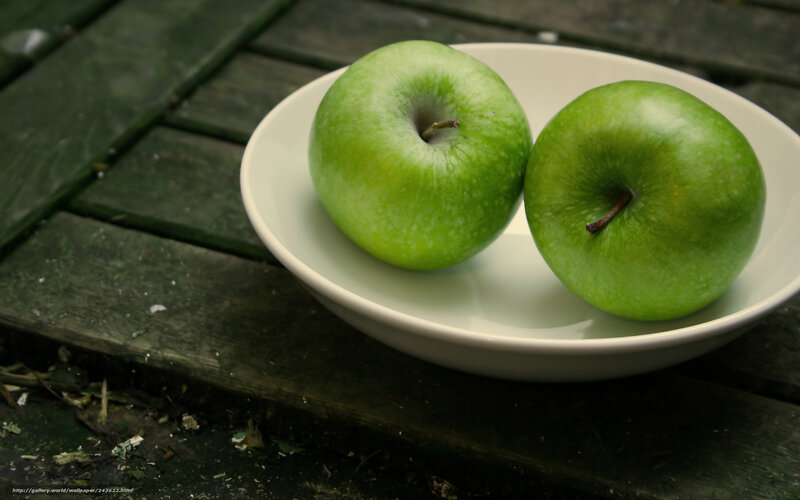Two Green Apples — Calm, Photograph