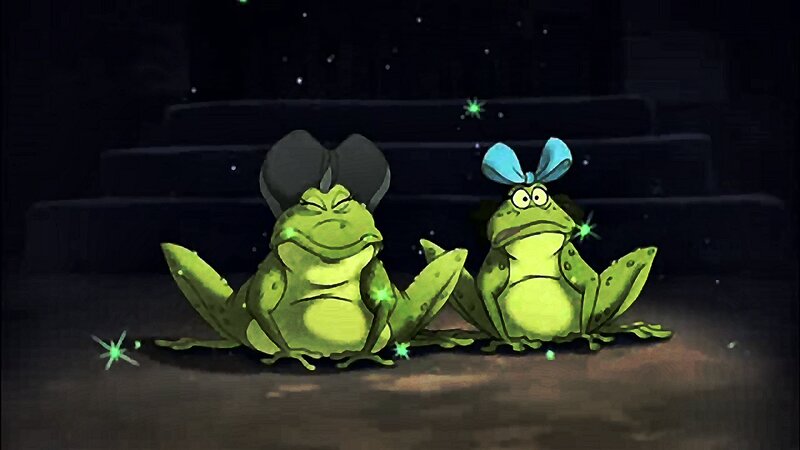 Two Green Frogs — Dark