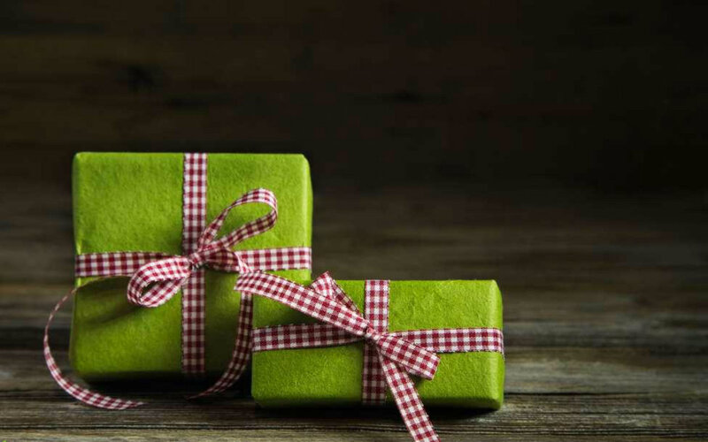 Two Green Gift Boxes — Calm