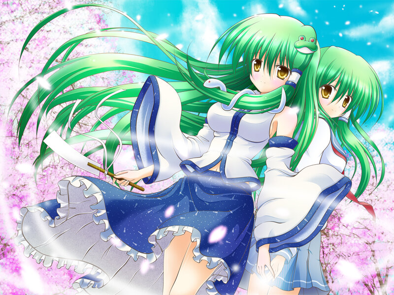 Two Green-haired Girls — Green, Serene