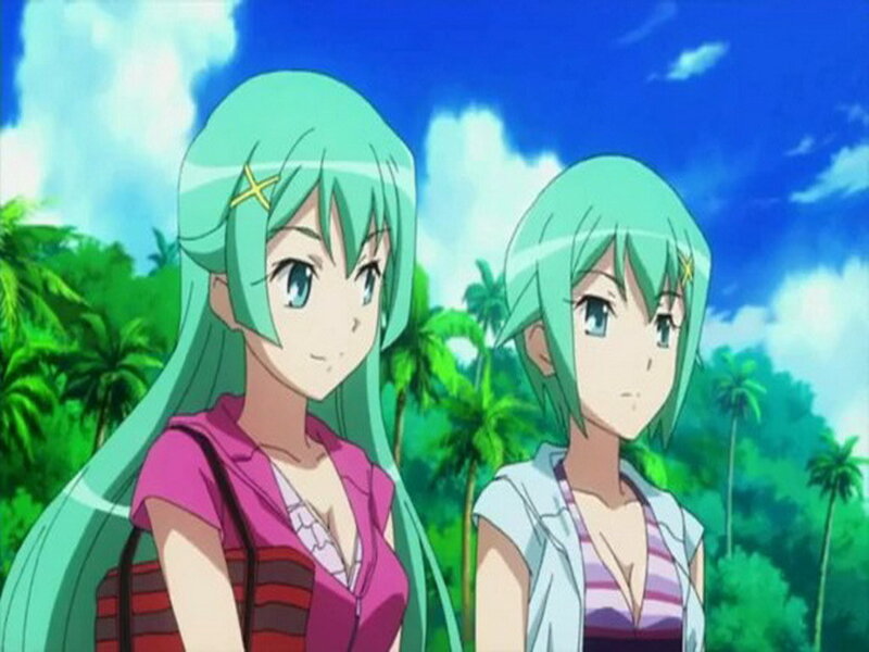 Two Green-haired Girls — Green