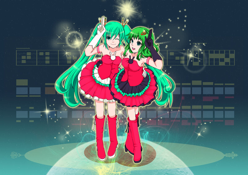Two Green-haired Girls