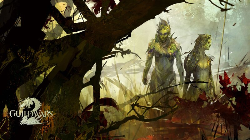 Two Green-skinned Figures — Green