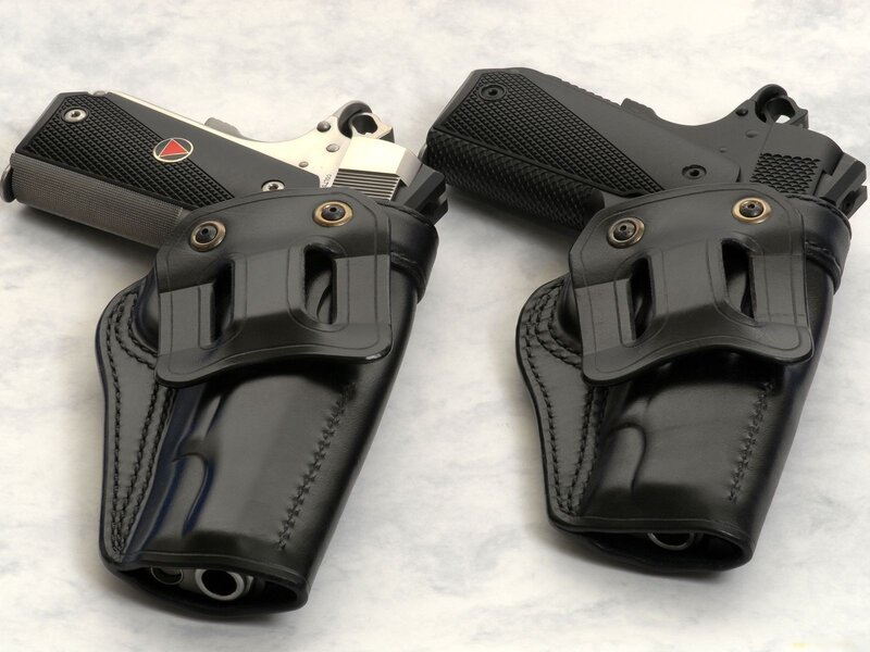 Two Handguns in Holsters — Black, Neutral