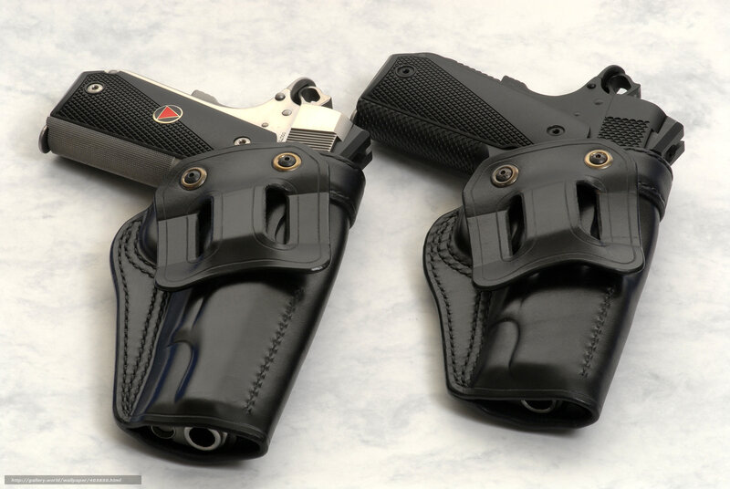 Two Handguns in Holsters — Black