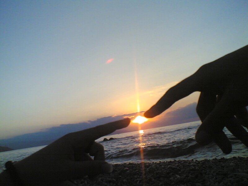 Two Hands at Sunset