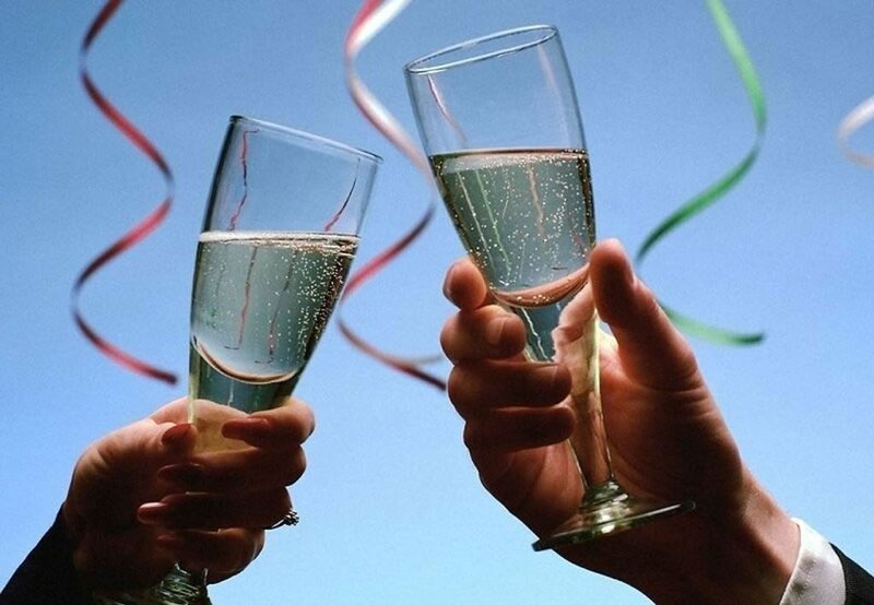 Two Hands Clinking Glasses