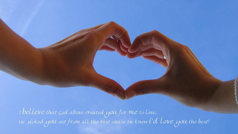 Two Hands Forming Heart — Blue, Romantic