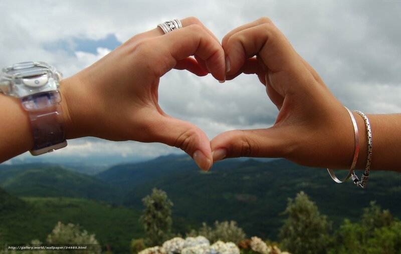Two Hands Forming Heart — Green, Serene