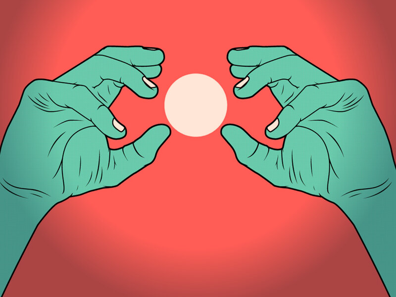 Two Hands Holding Sphere