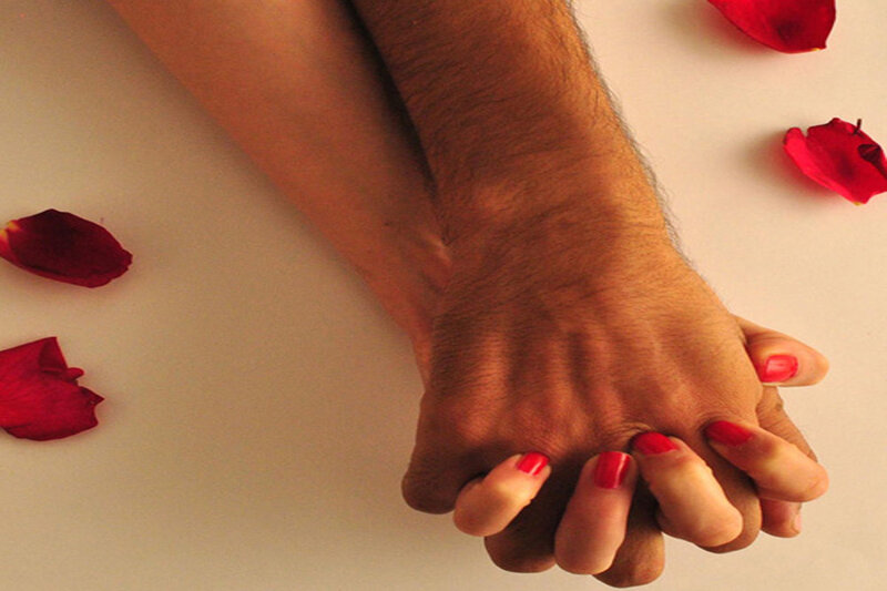 Two Hands Holding — White, Romantic