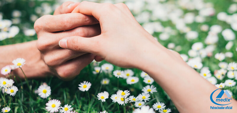 Two Hands Holding — White, Serene, Spring