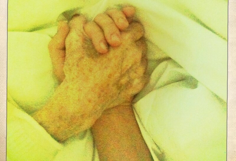 Two Hands Holding — Yellow, Calm