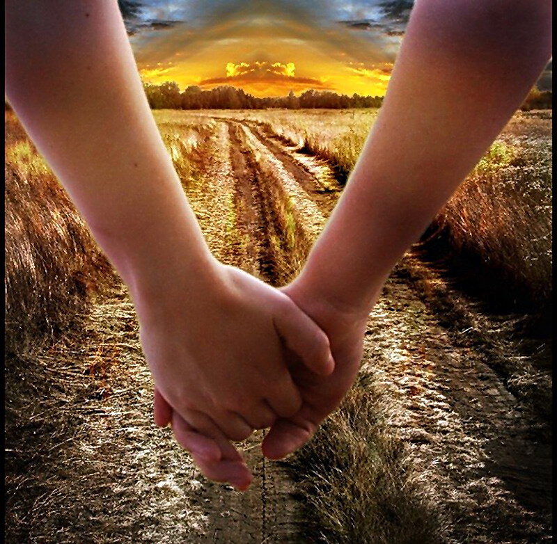 Two Hands Holding — Yellow