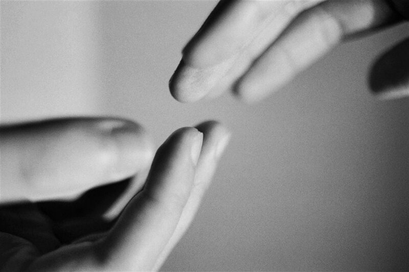 Two Hands Reaching — Black, Intimate