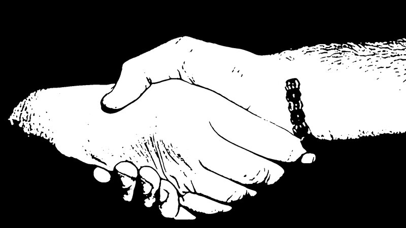 two hands shaking