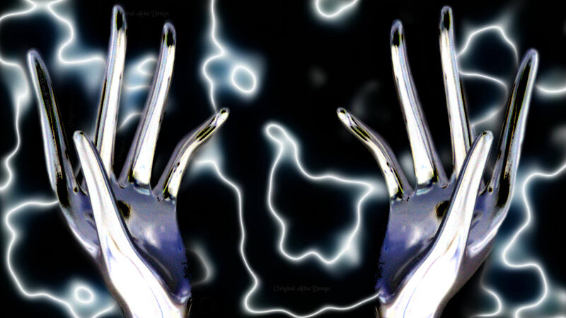 Two Hands with Lightning