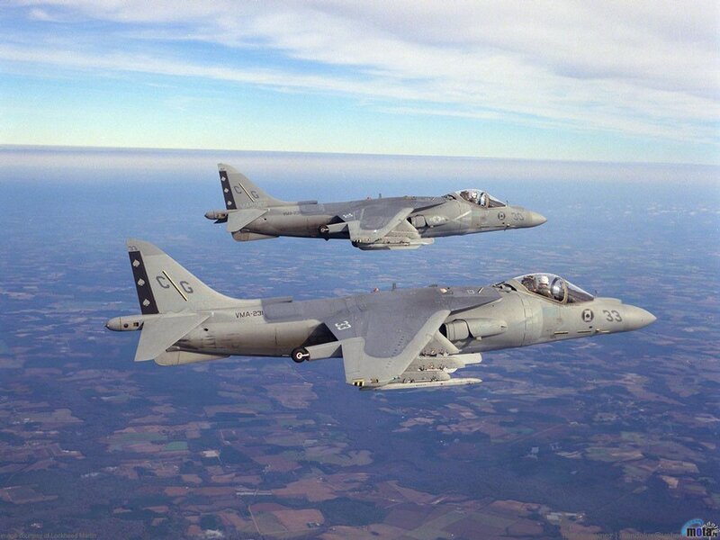 Two Harrier Jets — Gray