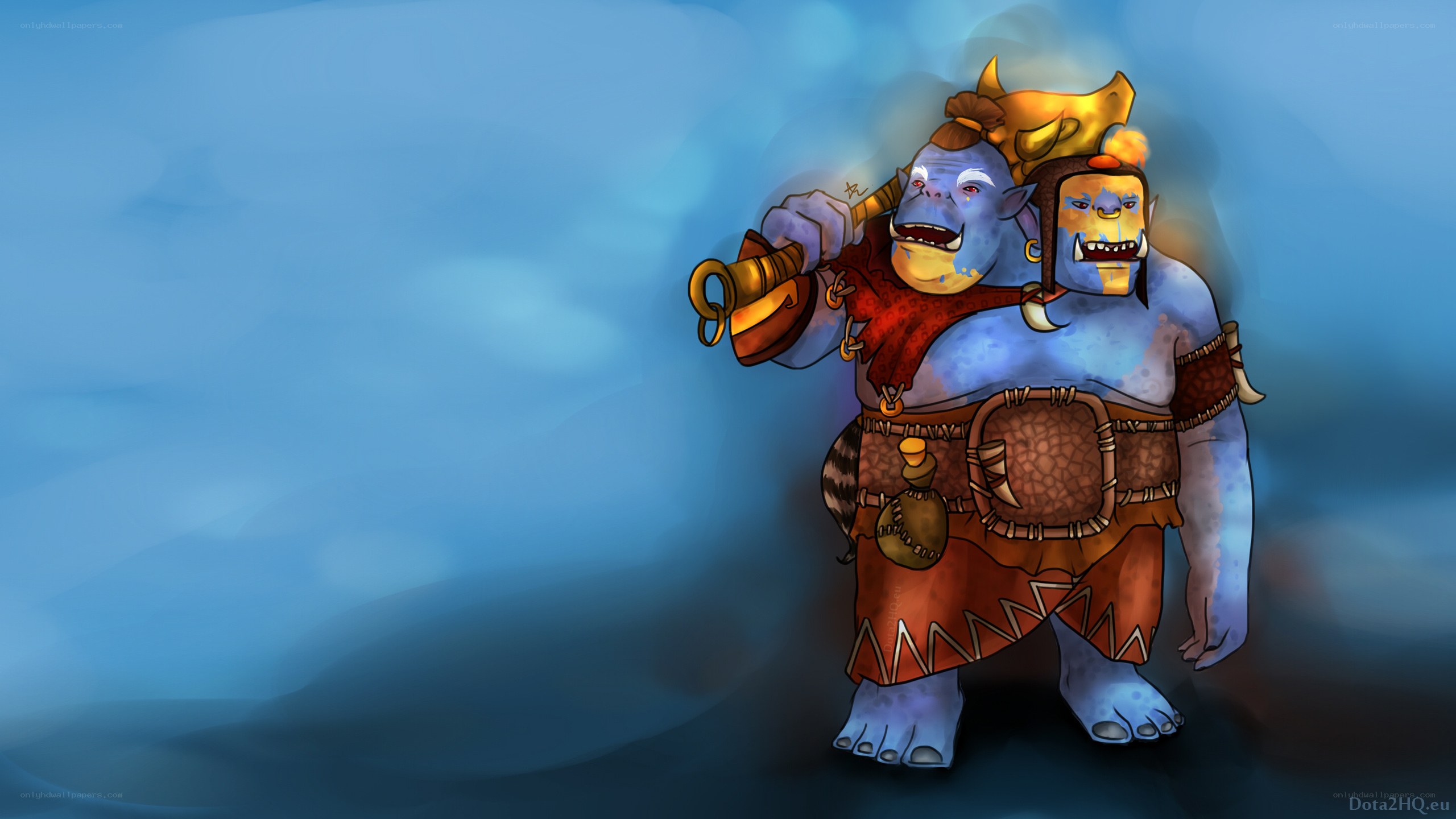 Two-headed warrior character